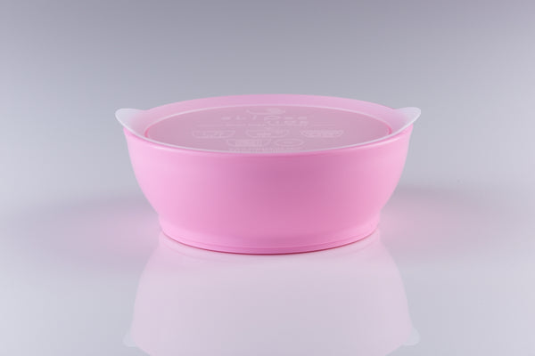 eLipse 防漏學習吸盤碗 (1套2碗連蓋) 12oz (粉紅色) / Spill-Proof Bowl 12oz (Pink) 2 bowls with lids (12months+) stage 3