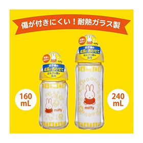 ChuChu <日本製> miffy玻璃耐熱濶身奶瓶240ml(8oz) / Heat Resistance Glass Milk Bottle 240ml(8oz)