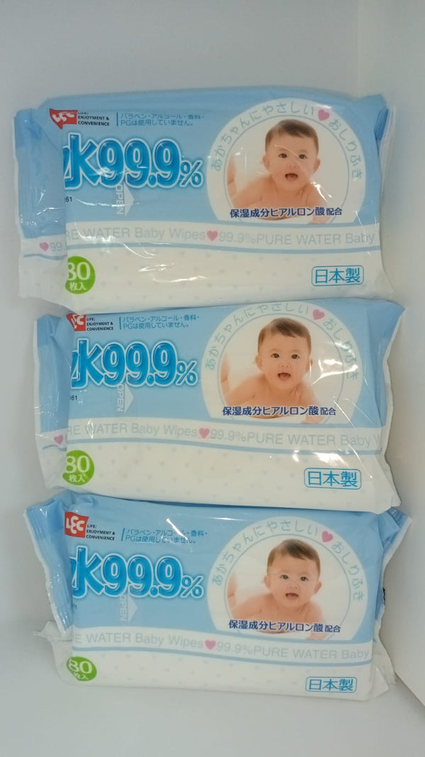 日本LEC i-plus 99.9%純水濕紙巾(80pcs x 3包）- LEC 99.9% wet tissues (80 pcs x 3 packs)