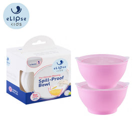 eLipse 防漏防滑學習碗(粉紅色) (1套2碗) 8oz - Ultimate weaning spill-proof bowl (Pink) (4months+) stage 1