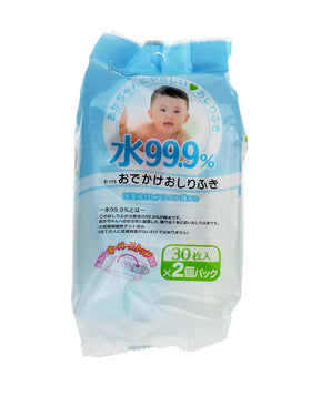日本LEC i-plus 99.9%純水濕紙巾(30pcs x 2包）- LEC wet tissues mini pack (30pcs x 2 packs)