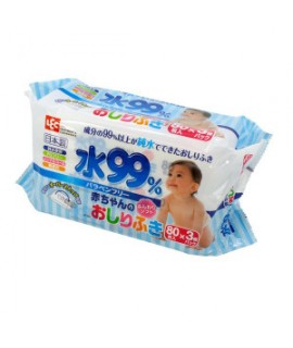 LEC 99%水份嬰兒濕紙巾 80pc X 3
