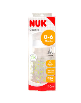 Nuk 經典系列奶瓶 110ml  (白色） Nuk Classic milk bottle 110ml  (White)