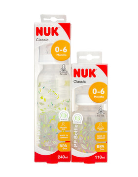 Nuk 經典系列奶瓶240ml - 8oz (白色）Nuk Classic milk bottle 240ml - 8oz  (White)