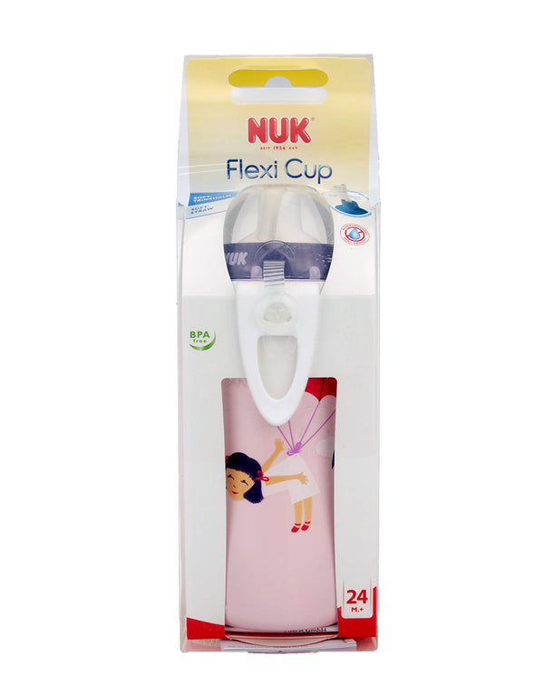 NUK 飲管學飲瓶 300ml Flexi Cup w/ soft straw (Pink)