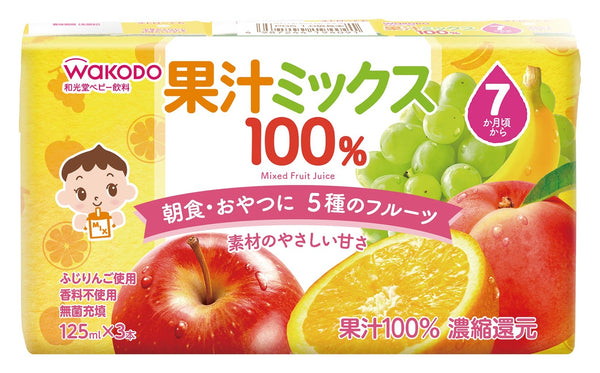 日本直送 和光堂WAKODO飲料 雜果汁(3包)
