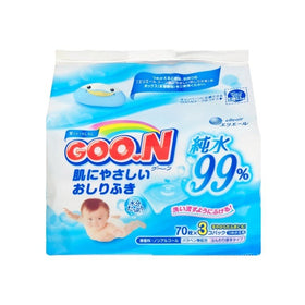 Goon 99% 純水濕紙巾 wet tissue 70片 x 3包