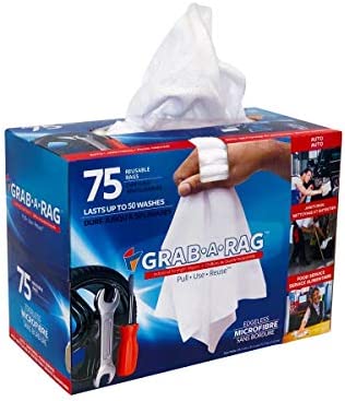 GRAB.A.RAG多用途清潔抹布 75 片/ GRAB.A.RAG | Multi Use Cleaning Rags 75 Count Super absorbent edgeless white rags, washable, multi-use rags