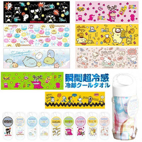 日本卡通運動冷感毛巾 (送收納罐) <Hello Kitty, XO, Snoppy> / Cooling towel