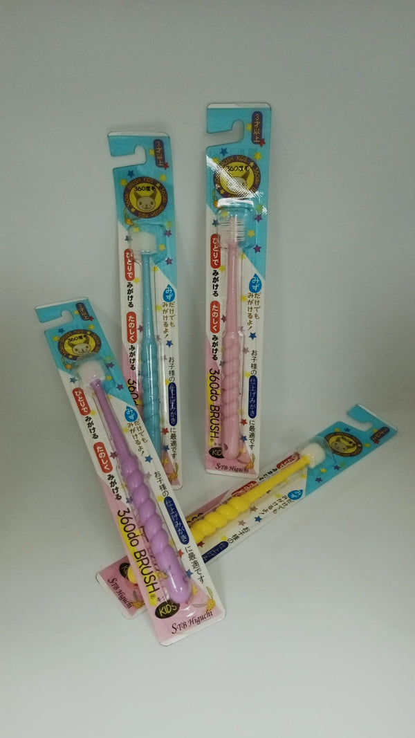 日本STB蒲公英種子360度 3歲以上用牙刷 <紫/藍/粉紅/黃>