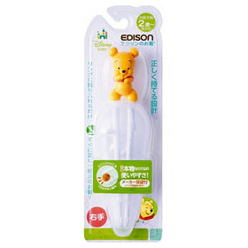 Edison x Disney Baby Winnie the pooh 學習筷子(附收納盒) /右手用, 2歲以上適用