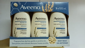 Aveeno 天然燕麥高效舒緩沐浴露 Skin Relief Body Wash ~ 敏感肌適用  532ml x 3支套裝