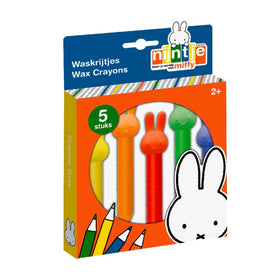 Miffy 頭像造型兒童用蠟筆 (5 色) / Crayons (5 stuks)