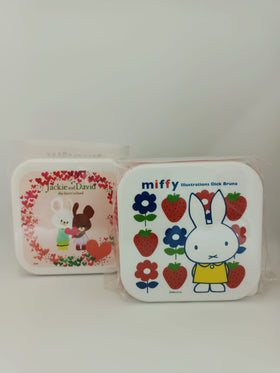 <日本製> 嵌套式3個裝小食盒 - Miffy/Jackie and David