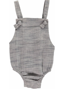 Me&Henry灰色背帶褲-Grey woven knotted bubble 0-3m To 18-24m