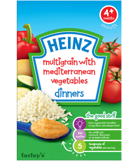 HEINZ亨氏 蔬菜穀物米糊 125克 - Multigrain w- mediterranean vegetables dinner 125g