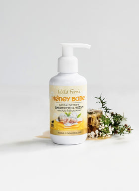 紐西蘭Parrs Honey Babe 小蜜蜂盧麥卡2合1沐浴洗髮露 (無淚配方)140ml- Parrs Honey Babe w- manuka shampoo & wash no tears 140ml