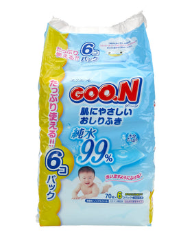 Goon 99% 純水濕紙巾 (70片x6包)