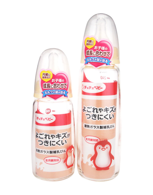 ChuChu 耐熱玻璃奶瓶 240ml / 8oz  ChuChu Heat Resistance glass milk bottle 240ml / 8oz