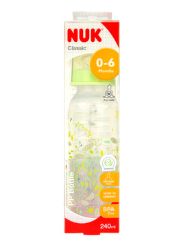 Nuk 經典系列奶瓶240ml - 8oz(綠色）Nuk Classic milk bottle 240ml - 8oz (Green)