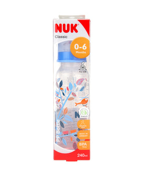 Nuk 經典系列奶瓶240ml - 8oz (藍色） Nuk Classic milk bottle 240ml - 8oz  (Blue)