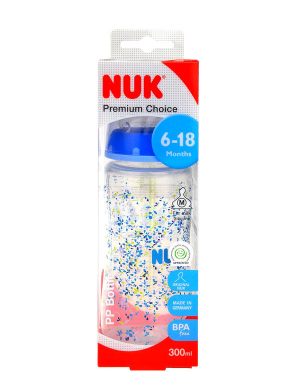 Nuk Preimum Choice 300ml 寬口PP奶瓶 (Blue)