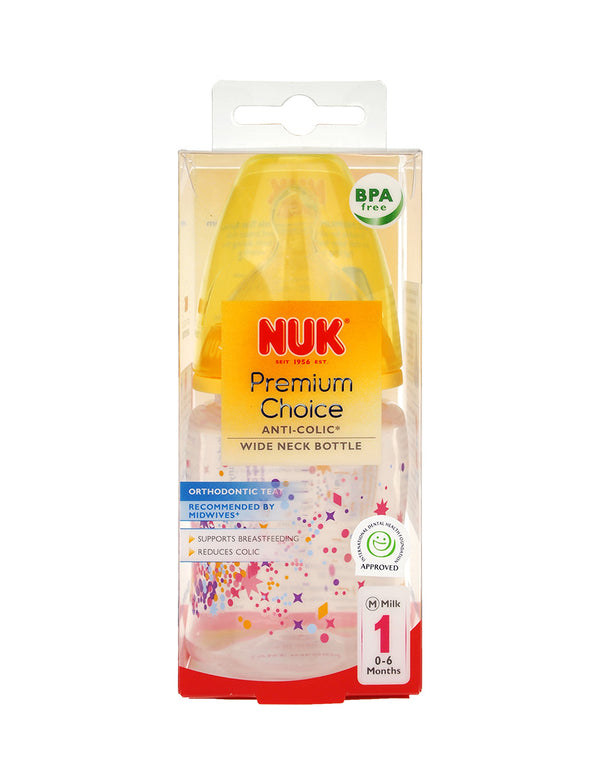  NUK Premium Choice 150ml 寬口PP奶瓶 (Yellow)