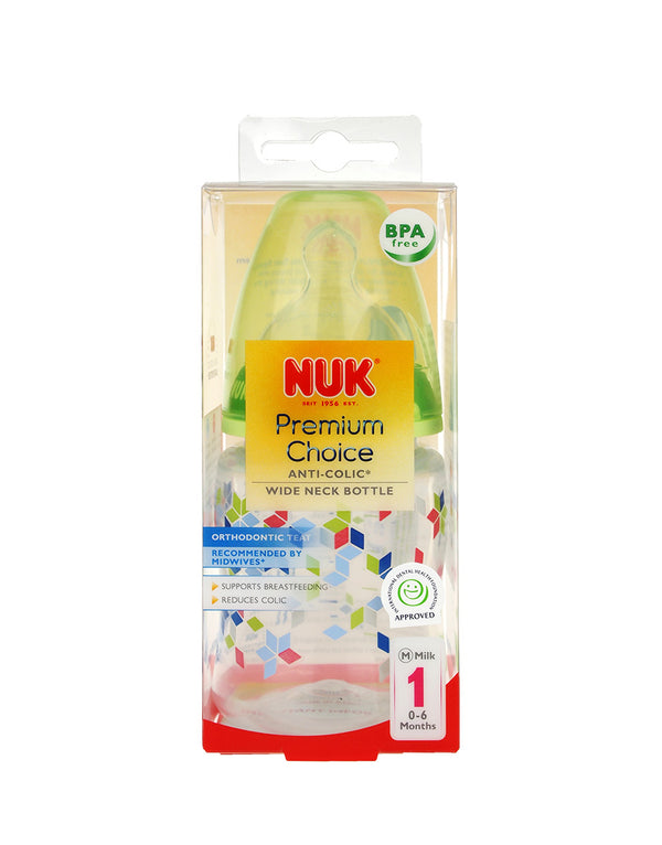 NUK Premium Choice 150ml 寬口PP奶瓶 (GREEN)