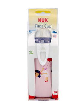 NUK 飲管學飲瓶 300ml Flexi Cup w- soft straw (Pink)