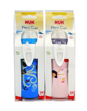 NUK 飲管學飲瓶 300ml Flexi Cup w- soft straw (Pink)
