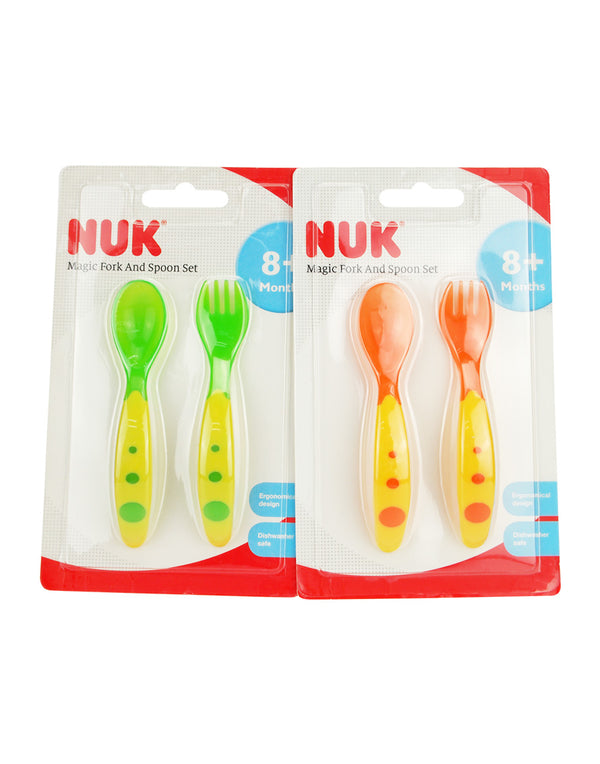 NUK 魔術叉羮套裝/Magic fork & spoon set (Orange)