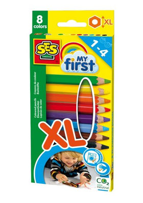 荷蘭製 SES 創意幼兒加粗版木顏色筆 (8色) / Creative My First Baby XL Colour Pencil (8 colors)
