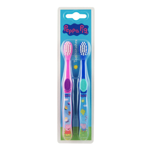 Peppa Pig 粉紅小豬雙套裝兒童牙刷 - Twin toothbrushes - Happy Babe Store 開心寶寶嬰兒用品專門店