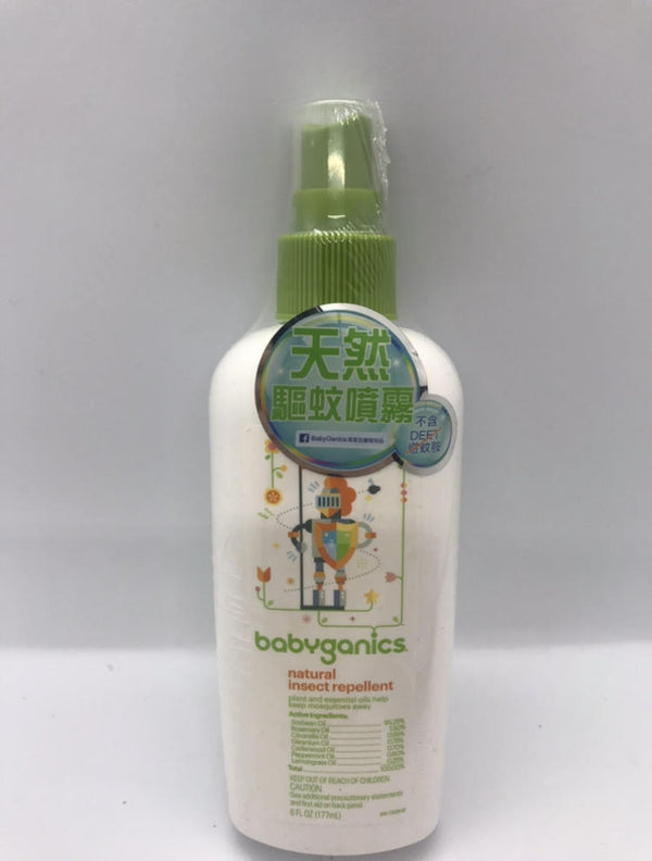 天然幼兒驅蚊噴霧-無避蚊胺 6OZ-babyganics Natural Insect Repellent DEET-Free 6oz
